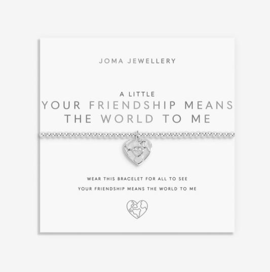 Joma Jewellery | A Little Your Friendship Means The World To Me Bracelet