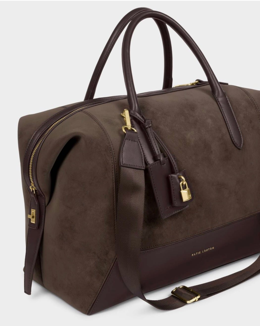 Katie Loxton | Bitter Chocolate Charlbury Suedette Cabin Bag