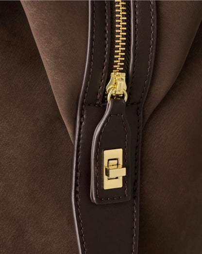 Katie Loxton | Bitter Chocolate Charlbury Suedette Cabin Bag