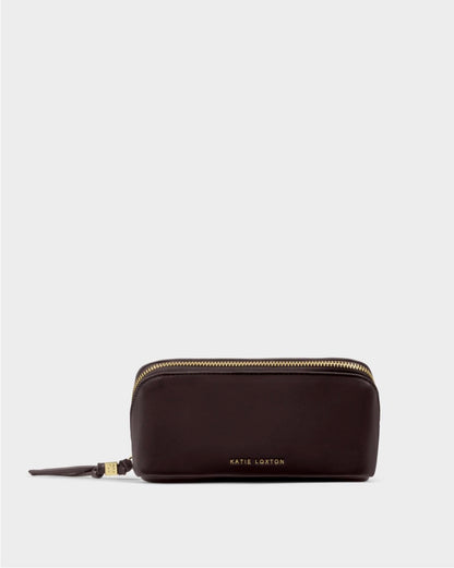 Katie Loxton | Bitter Chocolate Fold-Out Mirror Makeup Bag