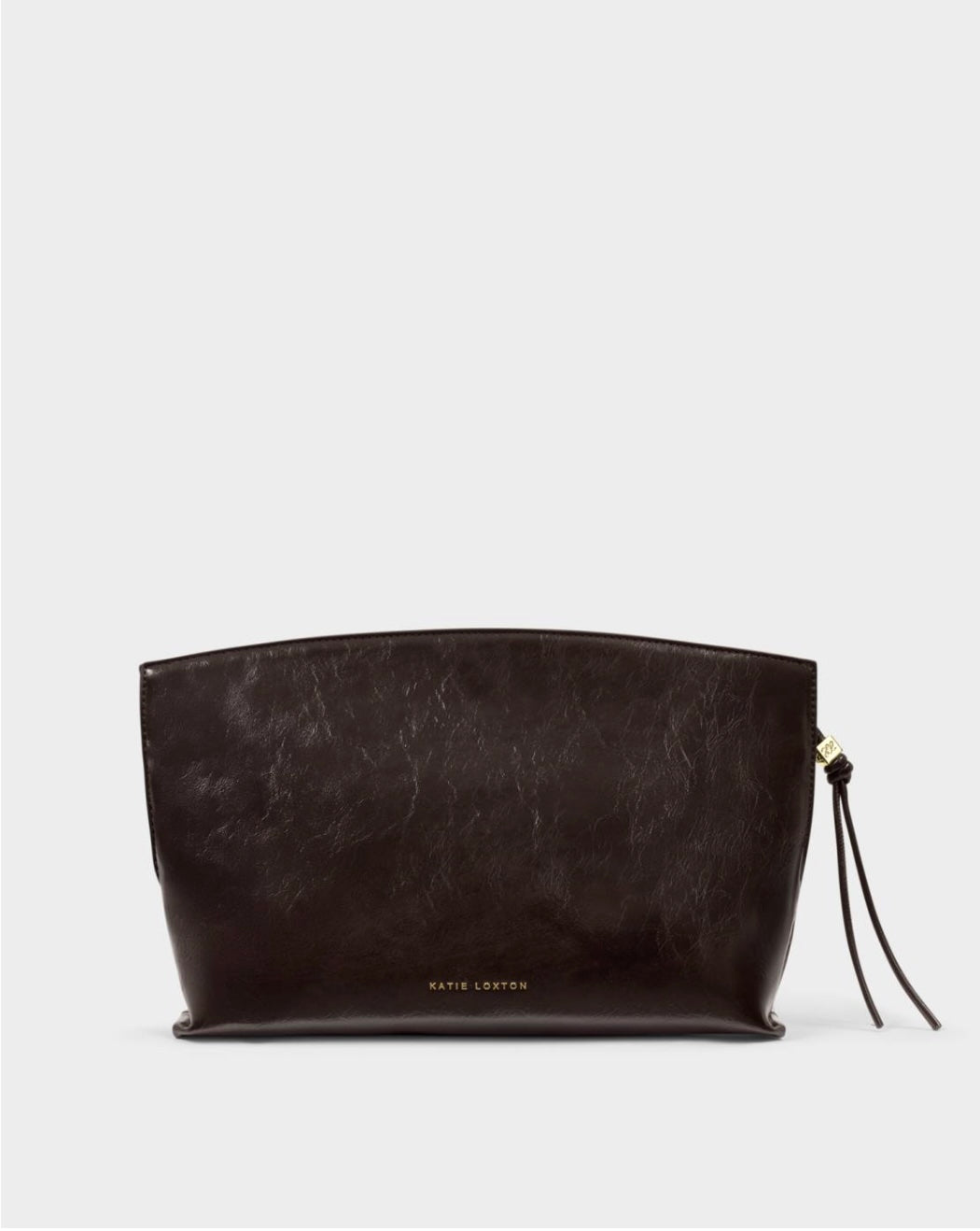 Katie Loxton | Bitter Chocolate Freya Patent Crackle Clutch