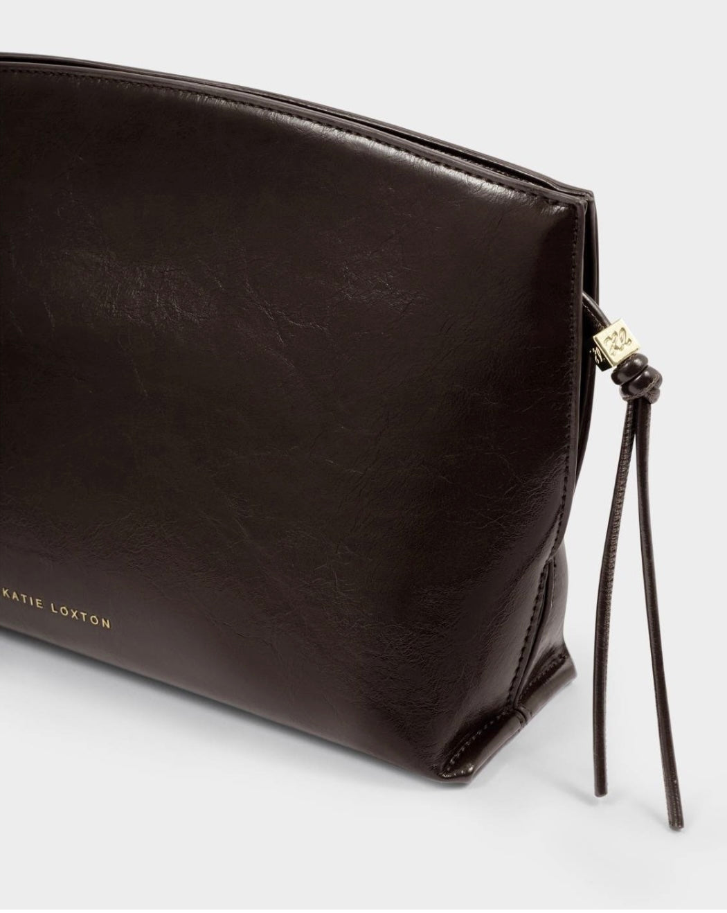 Katie Loxton | Bitter Chocolate Freya Patent Crackle Clutch