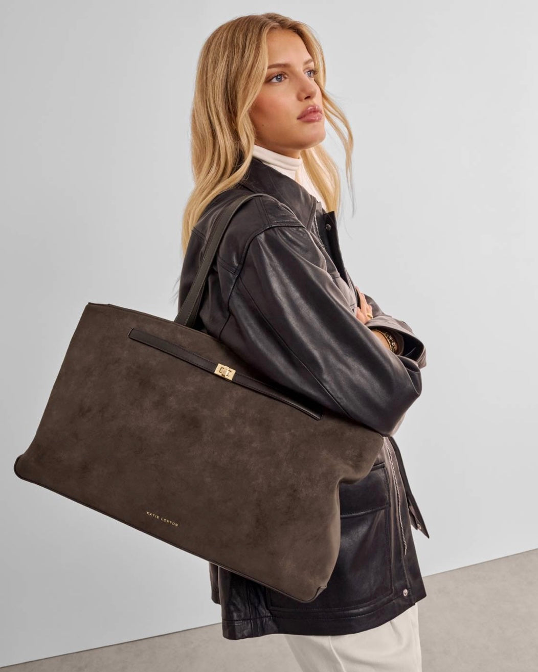 Katie Loxton | Bitter Chocolate Orin Suedette Tote Bag