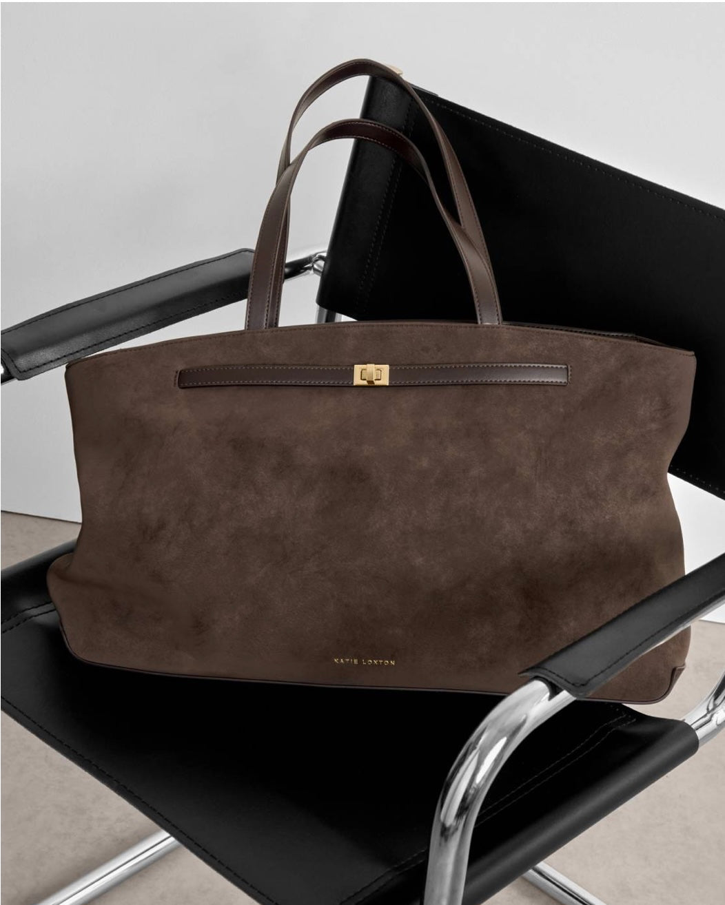 Katie Loxton | Bitter Chocolate Orin Suedette Tote Bag