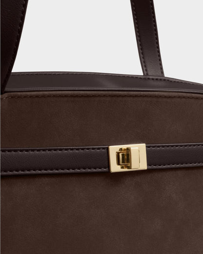 Katie Loxton | Bitter Chocolate Orin Suedette Tote Bag