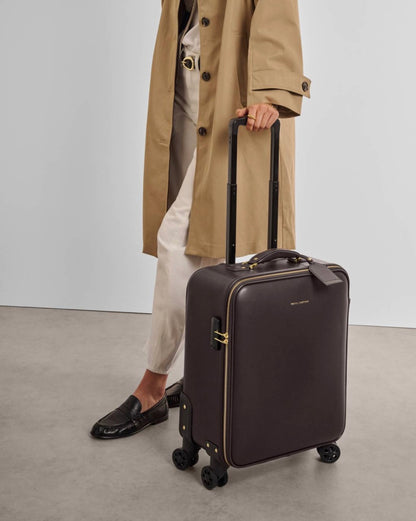 Katie Loxton | Bitter Chocolate Oxford Cabin Suitcase