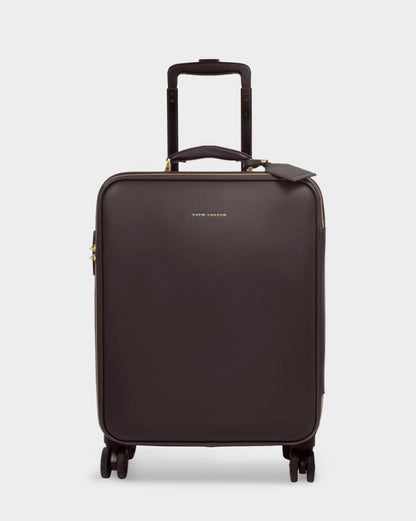 Katie Loxton | Bitter Chocolate Oxford Cabin Suitcase