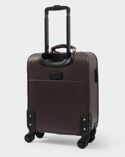 Katie Loxton | Bitter Chocolate Oxford Cabin Suitcase