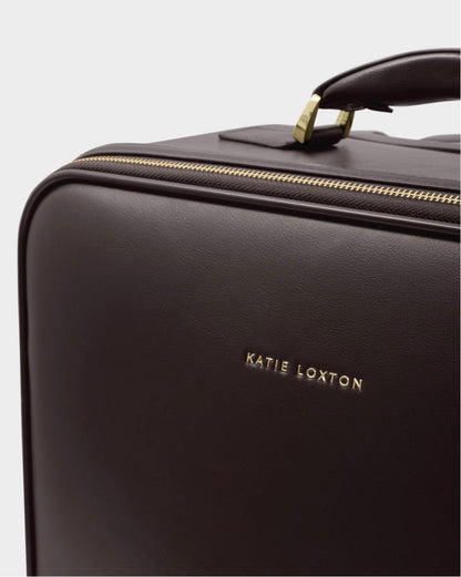 Katie Loxton | Bitter Chocolate Oxford Cabin Suitcase