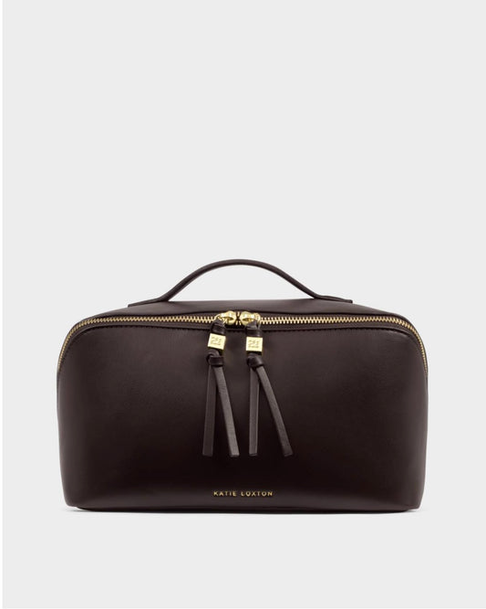 Katie Loxton | Bitter Chocolate Soho Large Makeup & Wash Bag