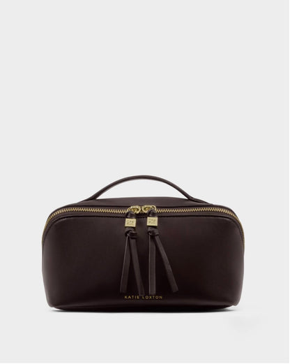 Katie Loxton | Bitter Chocolate Soho Medium Makeup & Wash Bag
