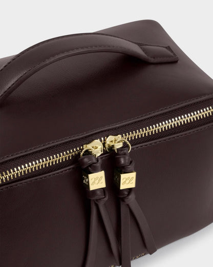 Katie Loxton | Bitter Chocolate Soho Medium Makeup & Wash Bag