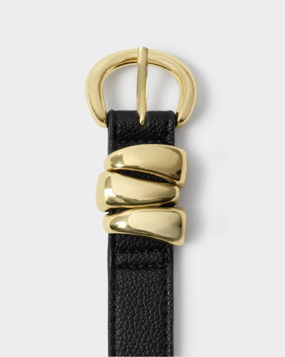 Katie Loxton | Black Belt with Organic Hoops M/L
