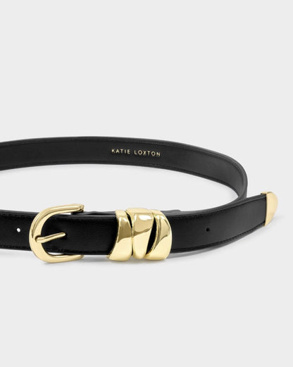 Katie Loxton | Black Belt with Organic Hoops M/L