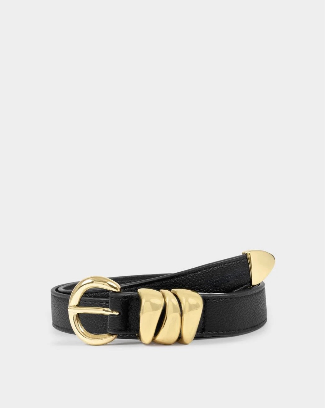 Katie Loxton | Black Belt with Organic Hoops M/L
