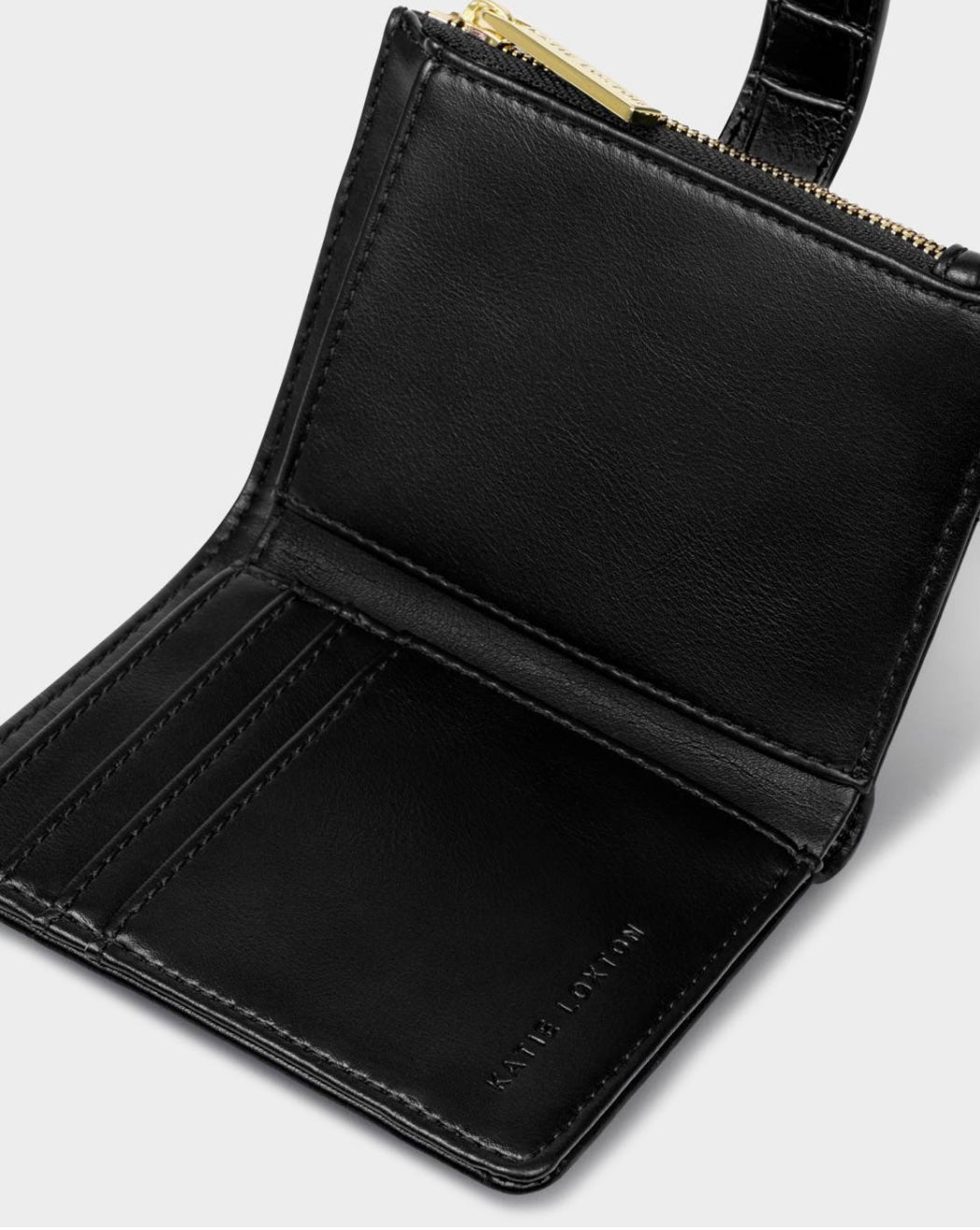 Katie Loxton | Black Faux Croc Orin Twist Lock Purse
