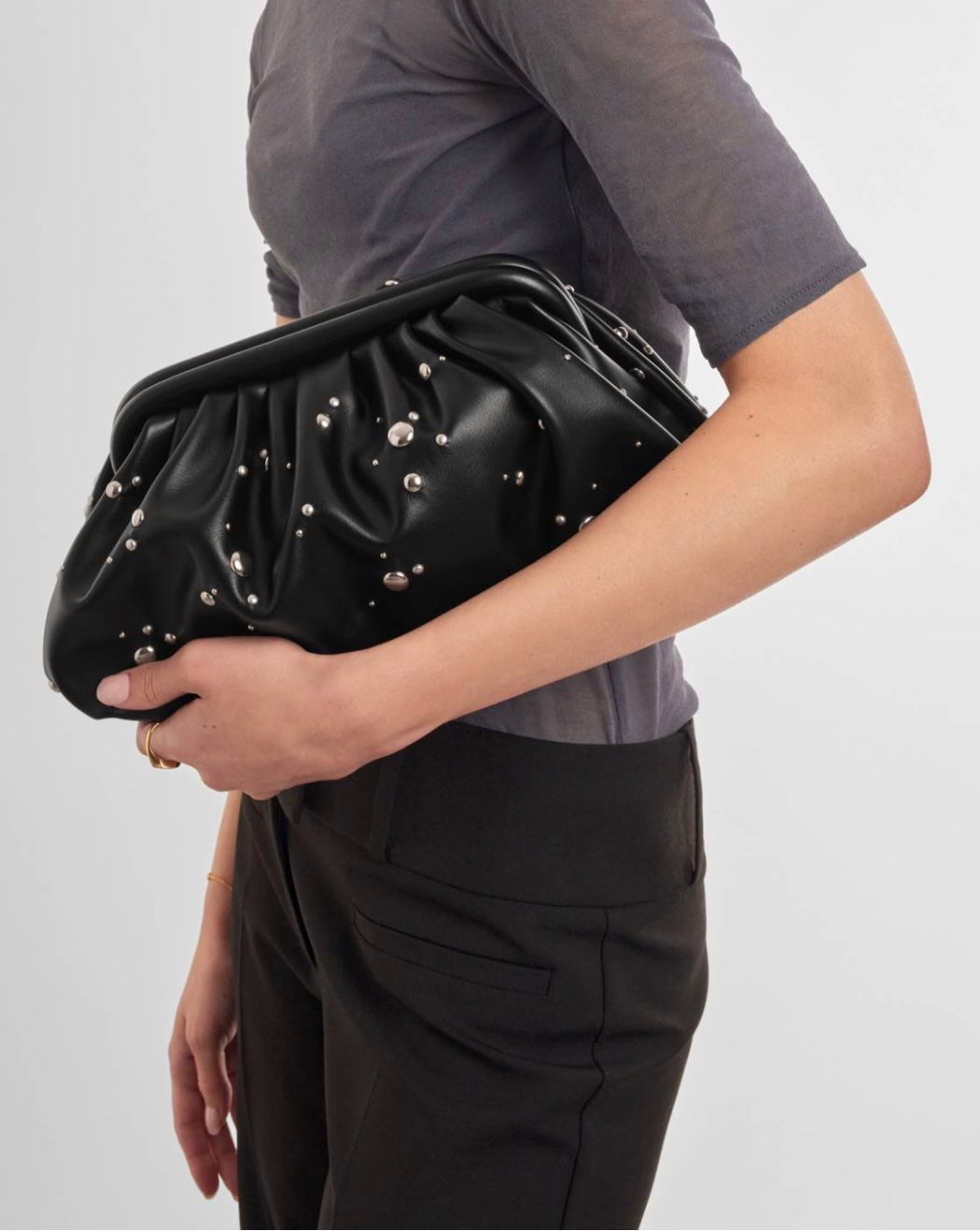 Katie Loxton | Black Paloma Studded Clutch