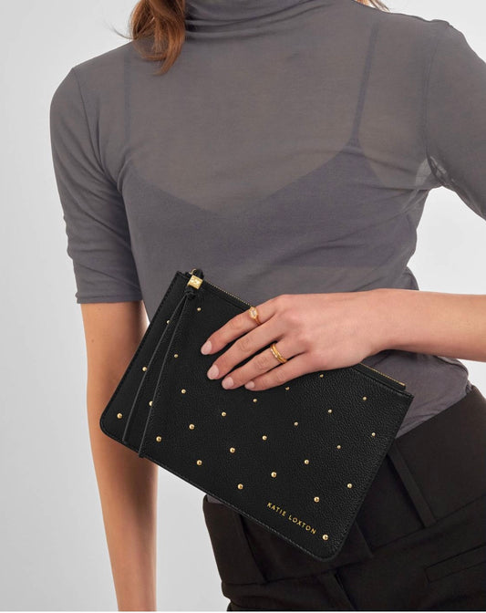 Katie Loxton | Black Tassel Studded Charm Pouch