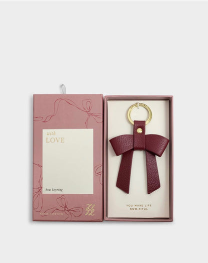 Katie Loxton | Cherry 'You Make My Life Bow-tiful' Boxed Bow Keyring