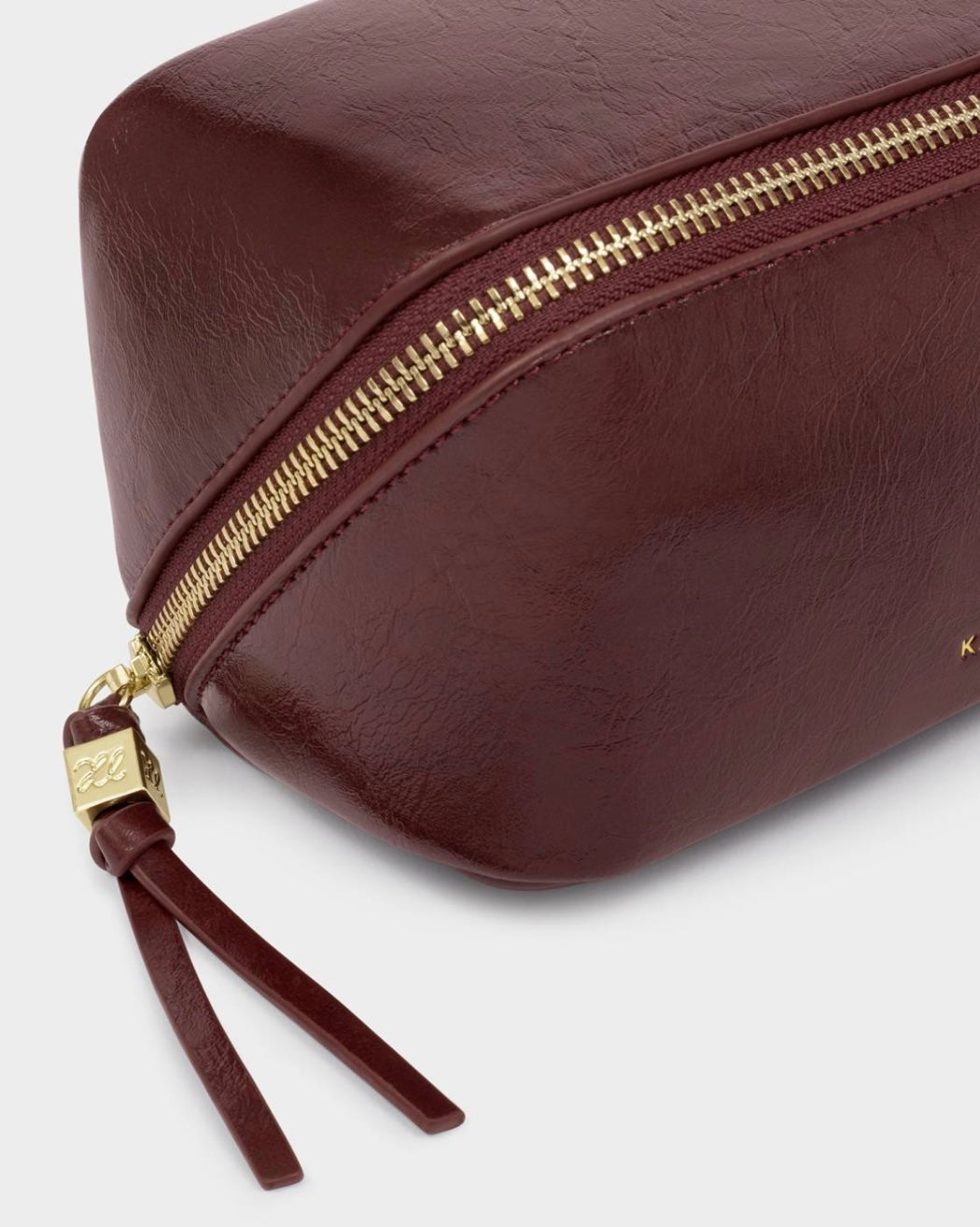 Katie Loxton | Cherry Fold-Out Patent Crackle Mirror Makeup Bag