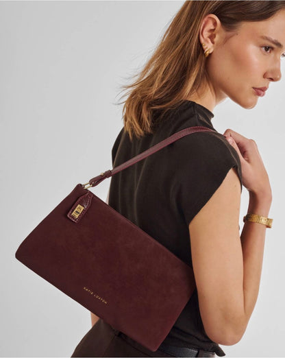 Katie Loxton | Cherry Orin Twist Lock Suedette Small Shoulder Bag