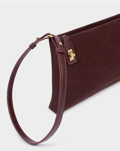 Katie Loxton | Cherry Orin Twist Lock Suedette Small Shoulder Bag