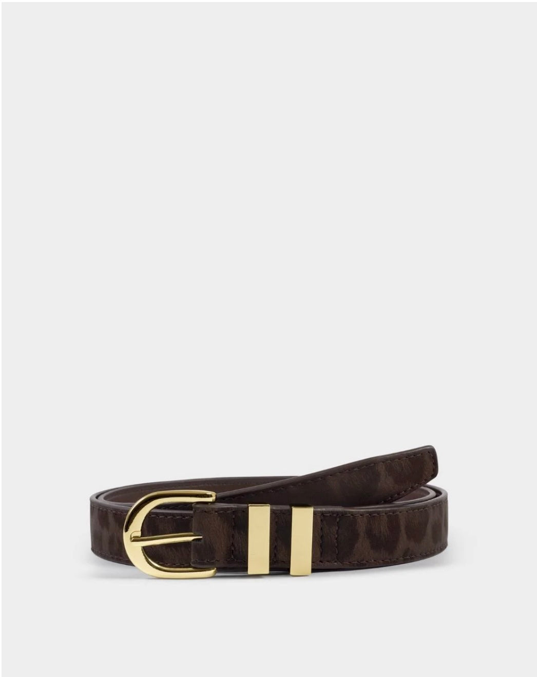 Katie Loxton | Chocolate Leopard Buckle Belt S/M