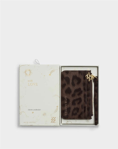 Katie Loxton | Chocolate Leopard Gift Boxed Coin & Card Holder