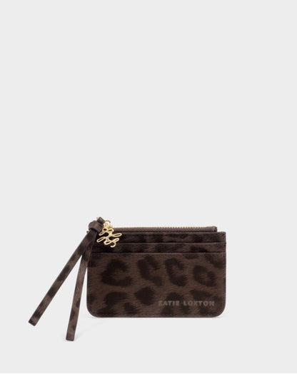 Katie Loxton | Chocolate Leopard Gift Boxed Coin & Card Holder