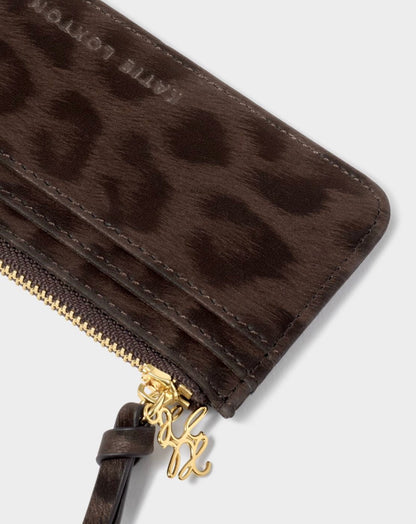 Katie Loxton | Chocolate Leopard Gift Boxed Coin & Card Holder