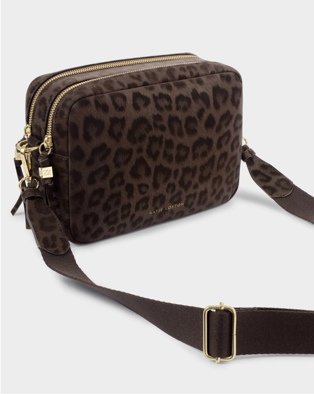Katie Loxton | Chocolate Leopard Lottie Large Crossbody Bag