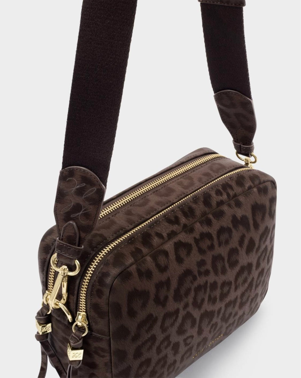 Katie Loxton | Chocolate Leopard Lottie Large Crossbody Bag