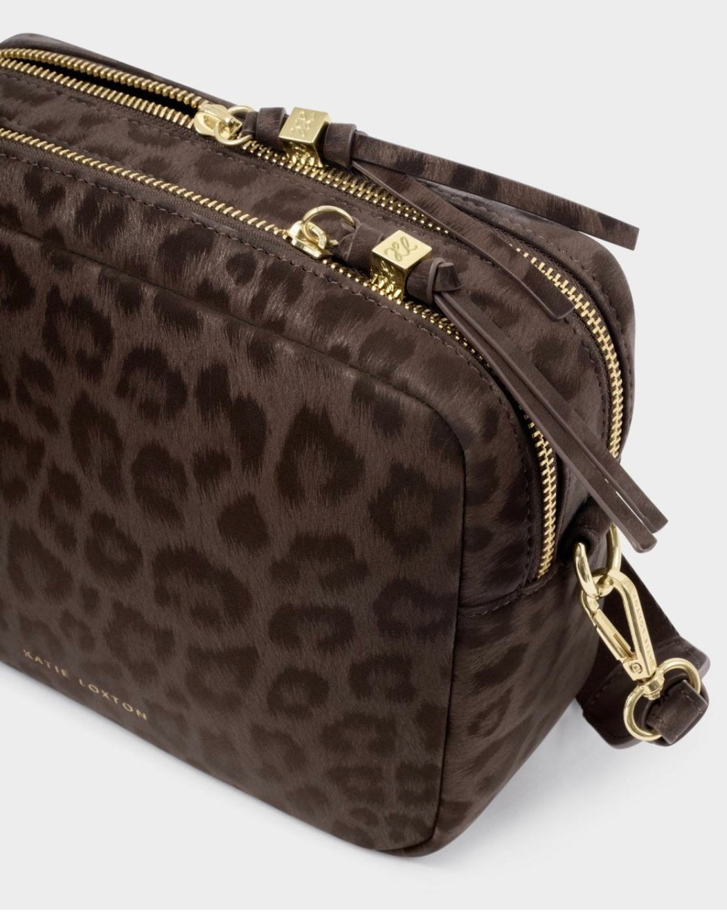 Katie Loxton | Chocolate Leopard Lottie Large Crossbody Bag