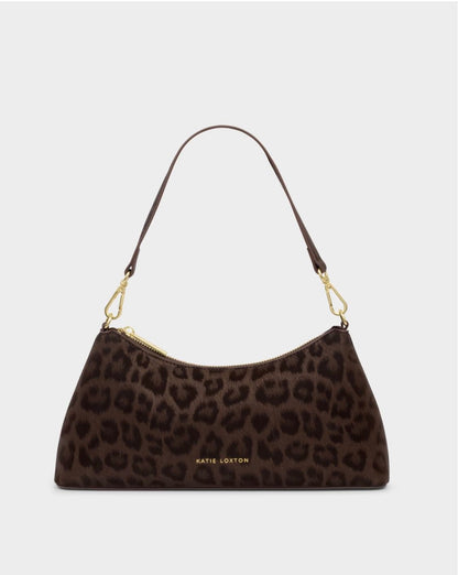 Katie Loxton | Chocolate Leopard Miley Small Shoulder Bag