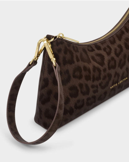Katie Loxton | Chocolate Leopard Miley Small Shoulder Bag