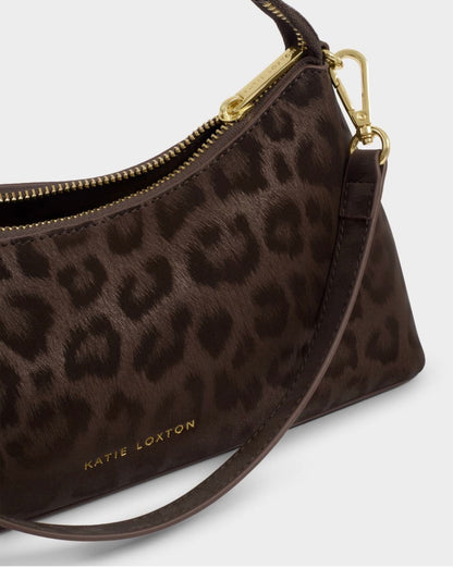 Katie Loxton | Chocolate Leopard Miley Small Shoulder Bag