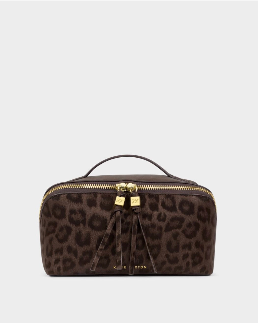 Katie Loxton | Chocolate Leopard Soho Large Makeup & Wash Bag
