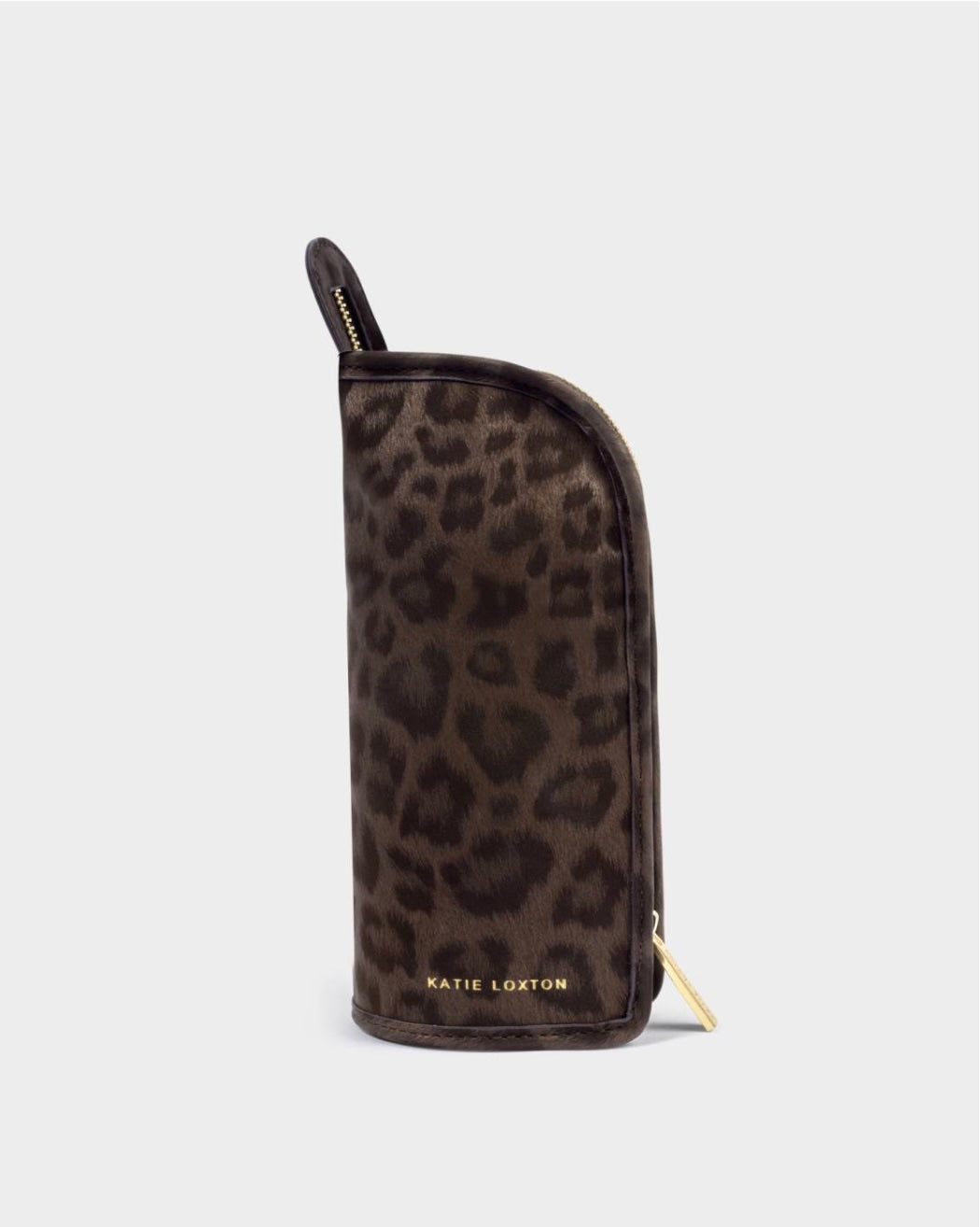 Katie Loxton | Chocolate Leopard Travel Makeup Brush Set with Case