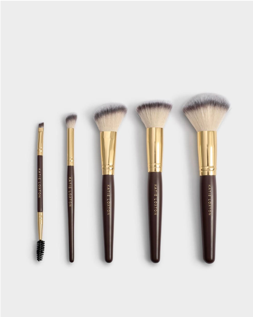 Katie Loxton | Chocolate Leopard Travel Makeup Brush Set with Case