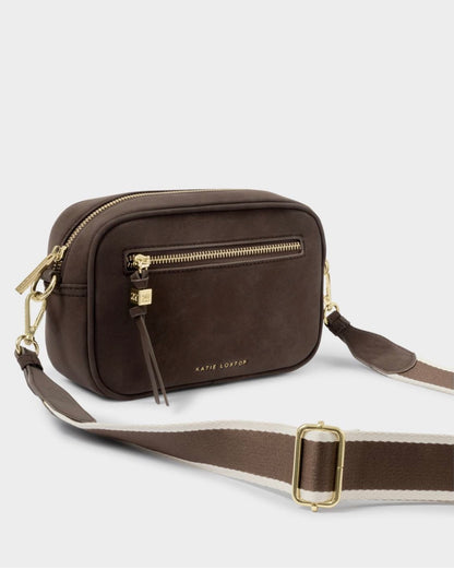 Katie Loxton | Chocolate Lottie Suedette Crossbody Bag