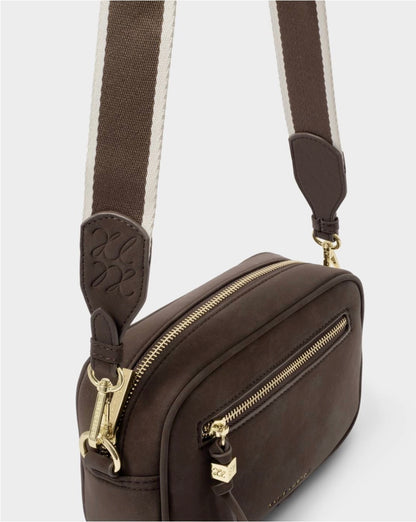 Katie Loxton | Chocolate Lottie Suedette Crossbody Bag