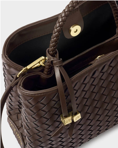 Katie Loxton | Chocolate Nova Hand Woven Top Handle Bag