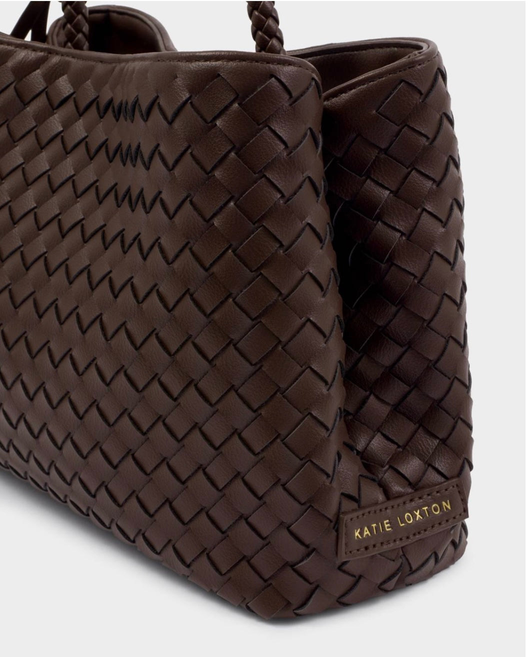 Katie Loxton | Chocolate Nova Hand Woven Top Handle Bag