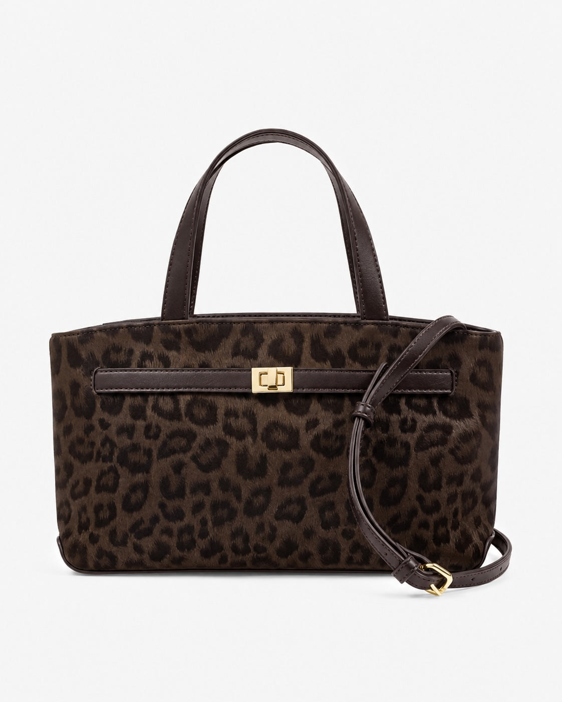Katie Loxton | Chocolate Leopard Orin Top Handle Crossbody Bag