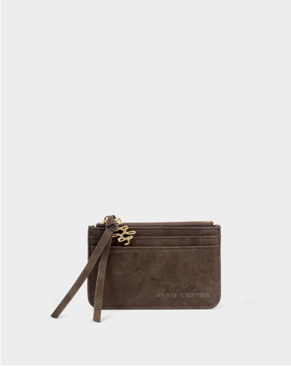 Katie Loxton | Chocolate Suedette Gift Boxed Coin & Card Holder