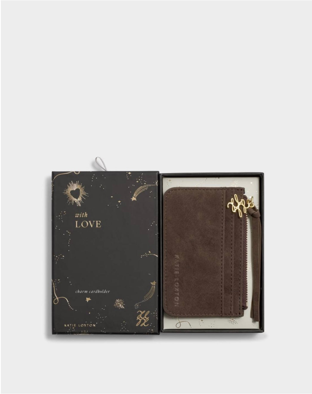 Katie Loxton | Chocolate Suedette Gift Boxed Coin & Card Holder