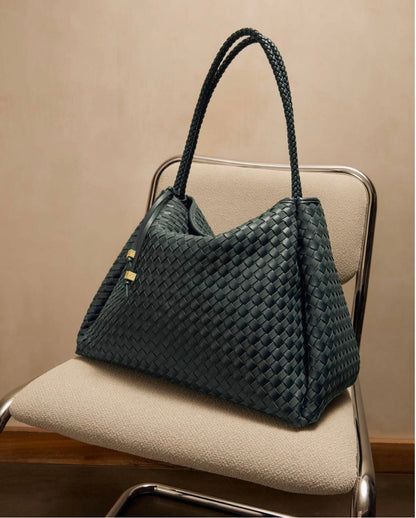 Katie Loxton | Deep Teal Nova Hand Woven Large Shoulder Bag