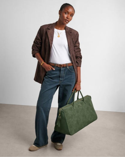 Katie Loxton | Forest Green Ascot Suedette Weekend Bag & Pouch Organiser