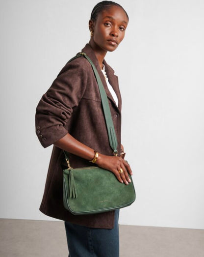 Katie Loxton | Forest Green Ascot Suedette Weekend Bag & Pouch Organiser