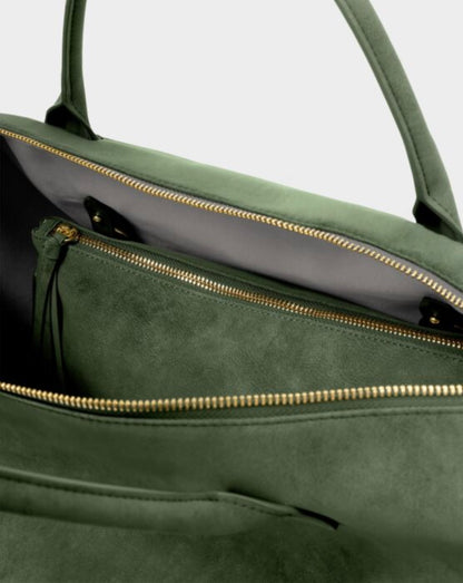 Katie Loxton | Forest Green Ascot Suedette Weekend Bag & Pouch Organiser